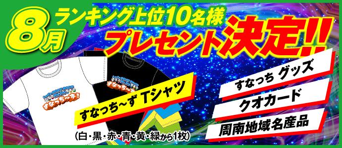 月間ランキングの上位者へのプレゼント内容決定