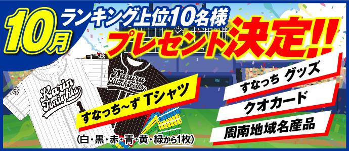 月間ランキングの上位者へのプレゼント内容決定