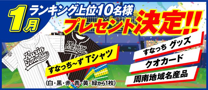 月間ランキングの上位者へのプレゼント内容決定